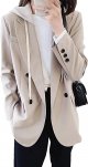 Women's casual hooded coat office coat